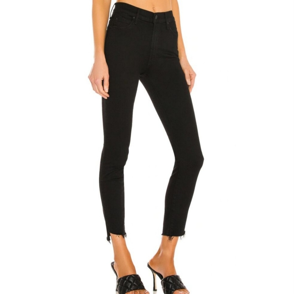 MOTHER Jeans Stunner zip ankle step fray & The Rascal Ankle Snippet